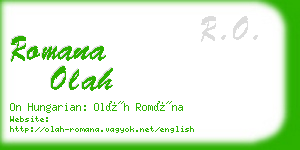 romana olah business card